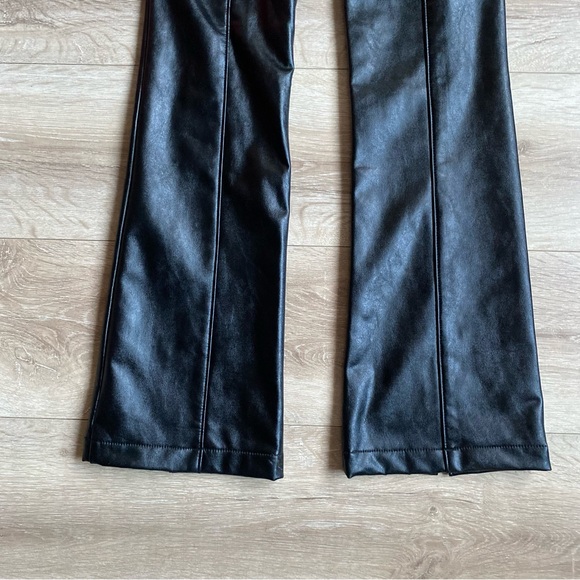 AFRM Adela High Waist Front Slit Faux Leather Pants pull on stretch waist - Picture 13 of 13